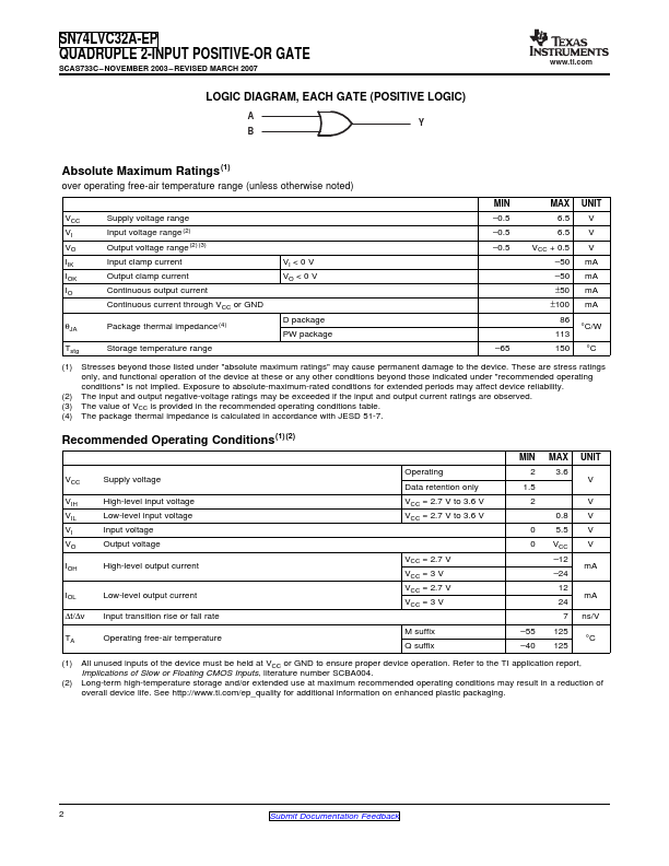 SN74LVC32A-EP