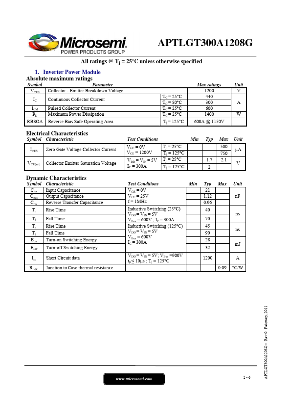 APTLGT300A1208G