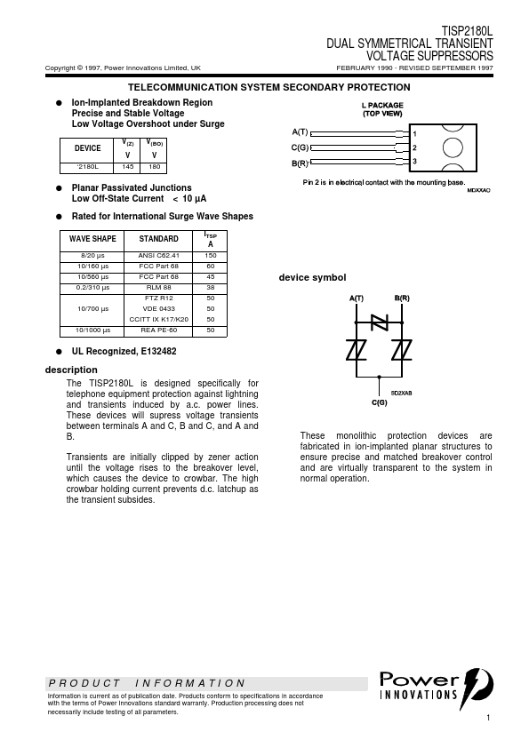 TISP2180L