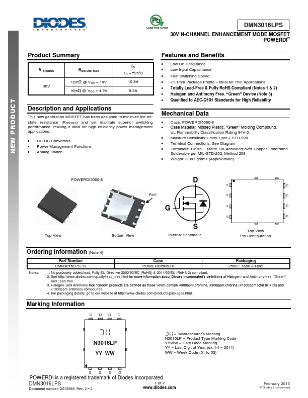 DMN3016LPS