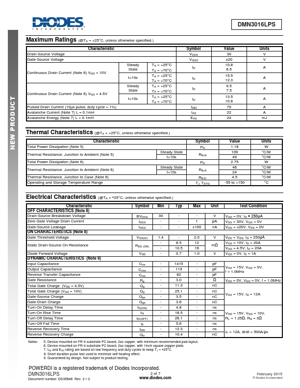 DMN3016LPS