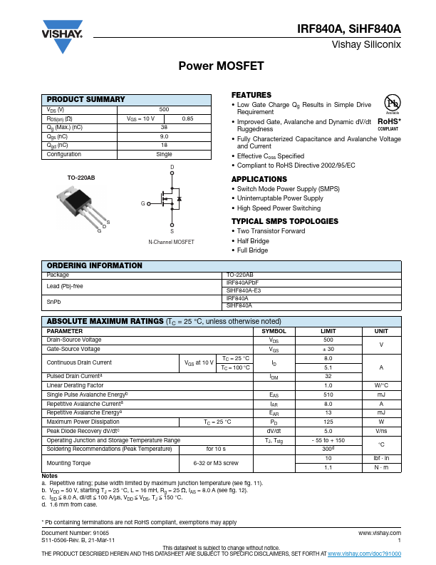 IRF840A