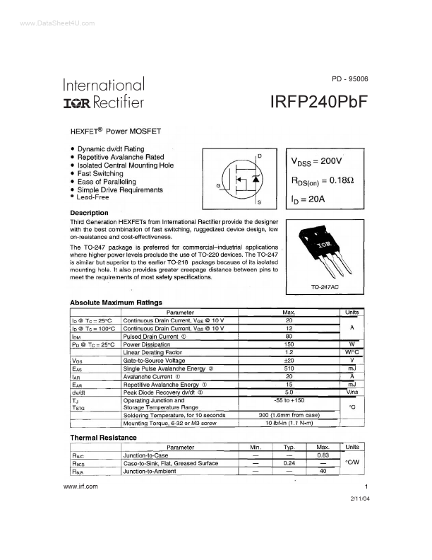 IRFP240PbF