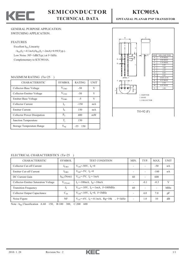 KTC9015A