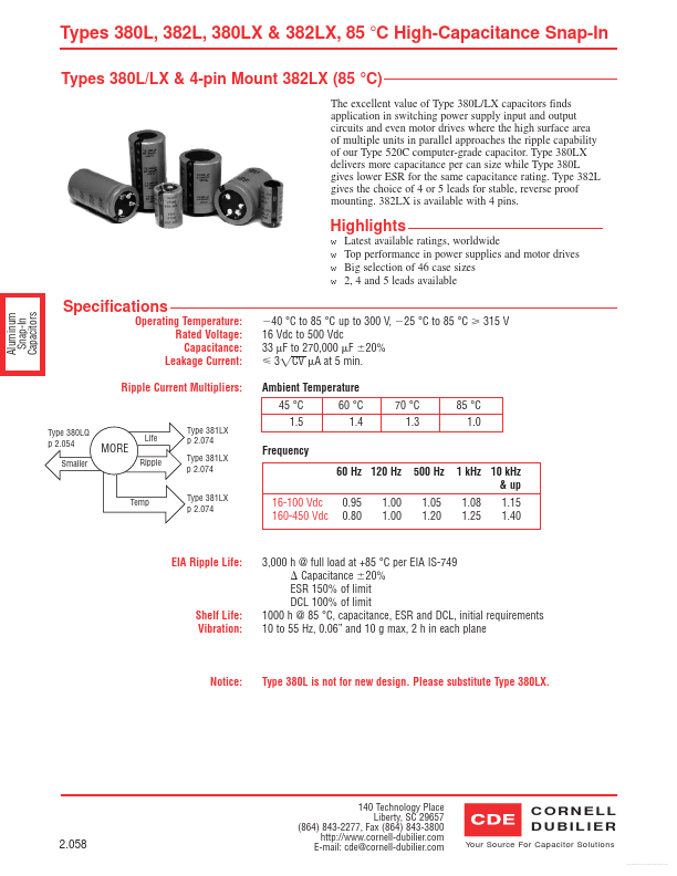 380LX101M400G032