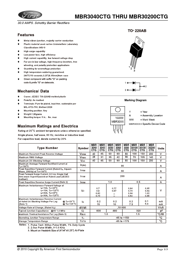 MBR3040CTG