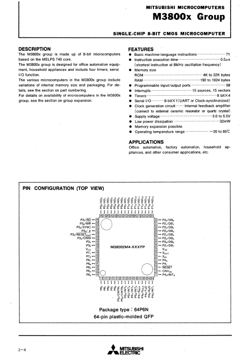 M38003E6-XXXFP