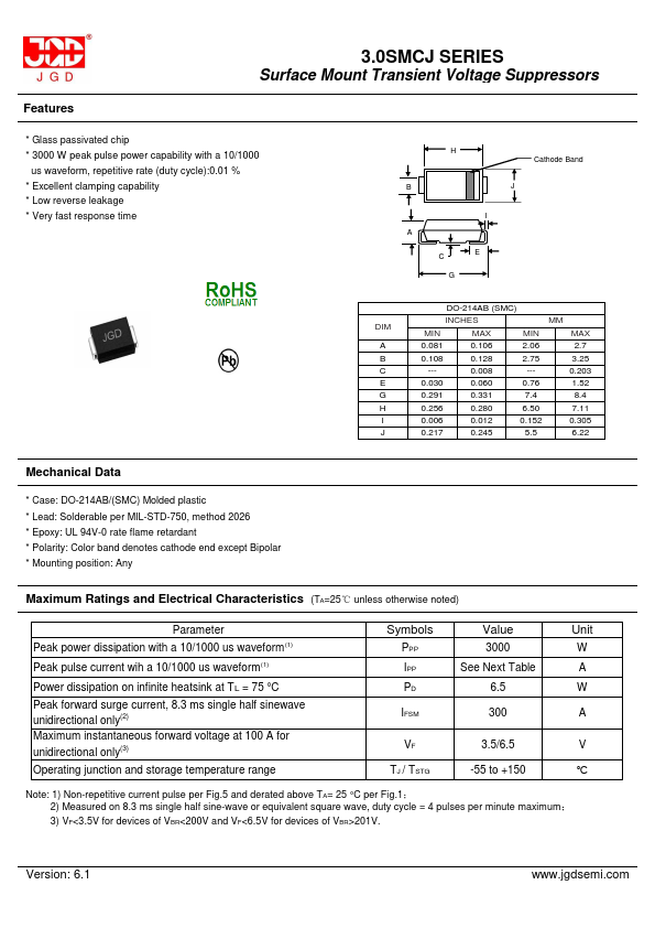 3.0SMCJ5.0A