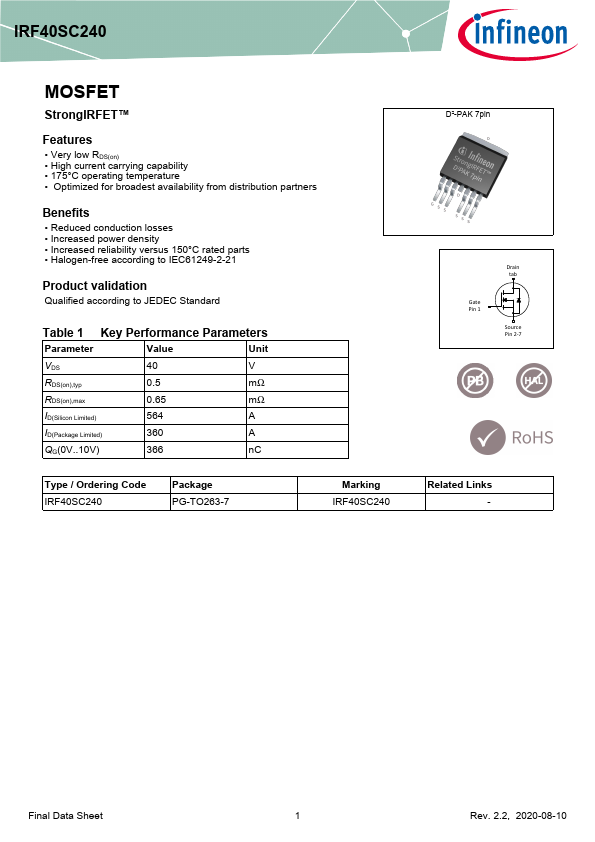 IRF40SC240