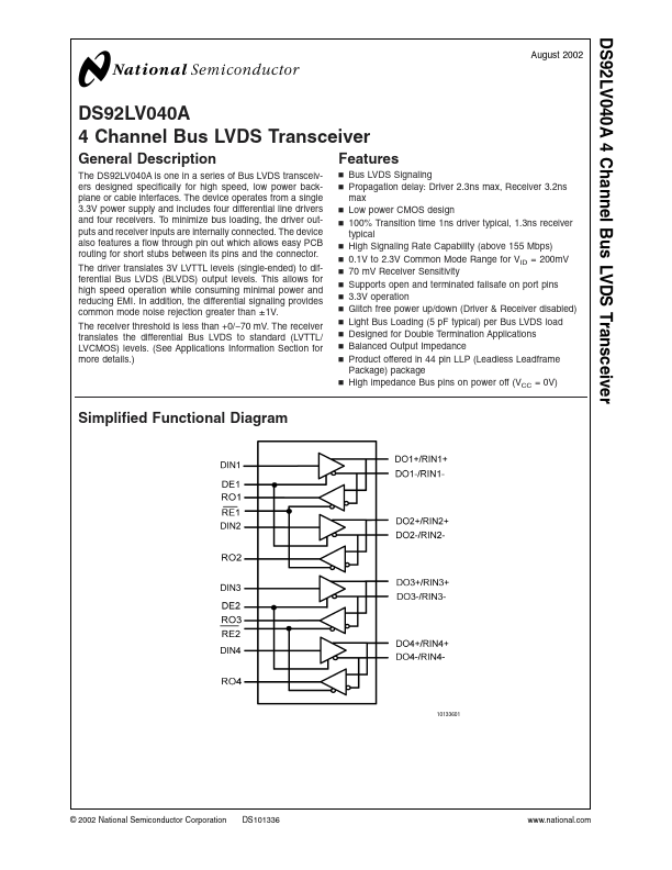 DS92LV040A