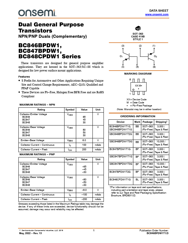 BC846BPDW1