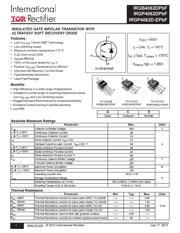 IRGP4062DPBF