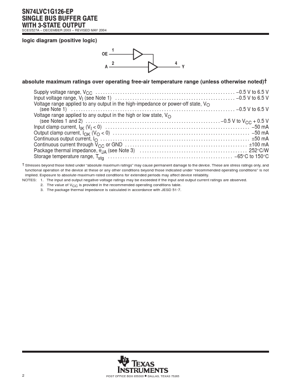 SN74LVC1G126-EP