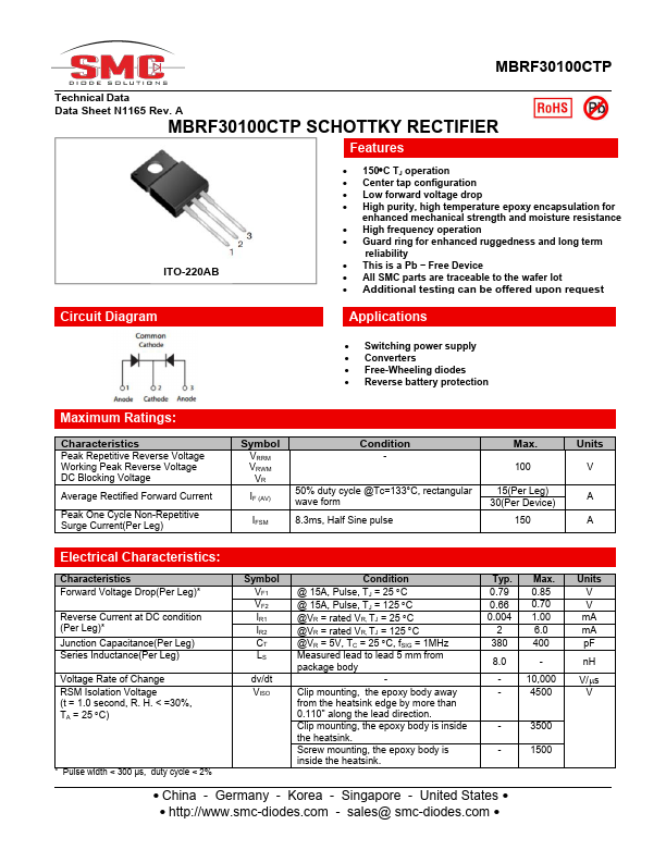 MBRF30100CTP