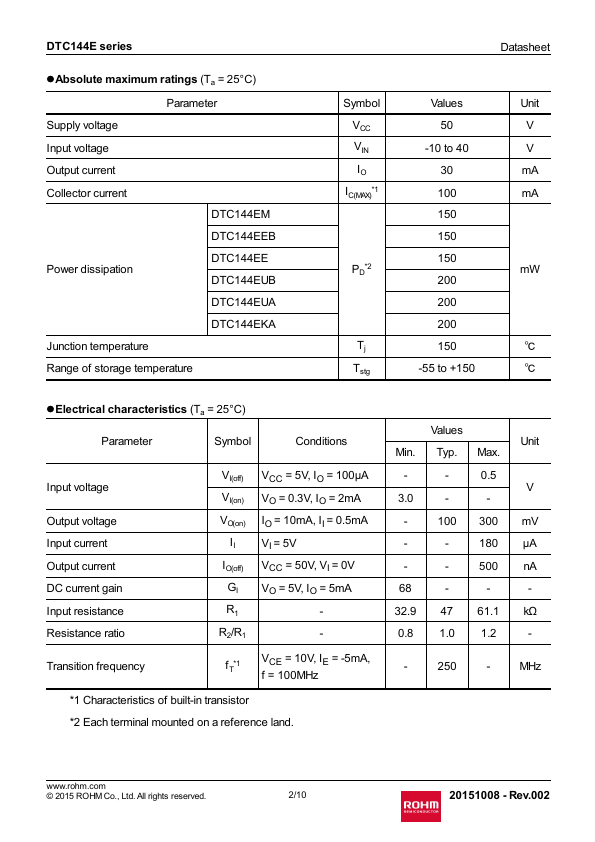 DTC144EUA