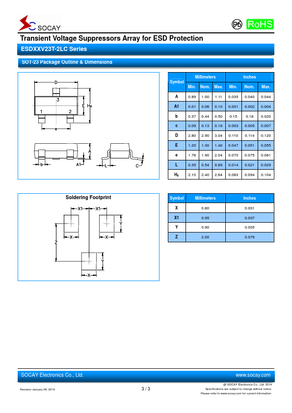 ESD05V23T-2LC