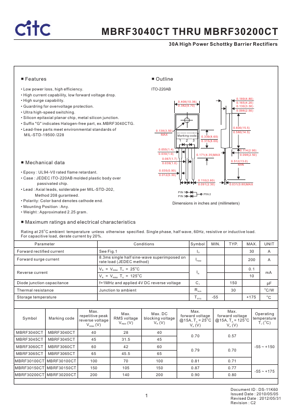 MBRF3060CT