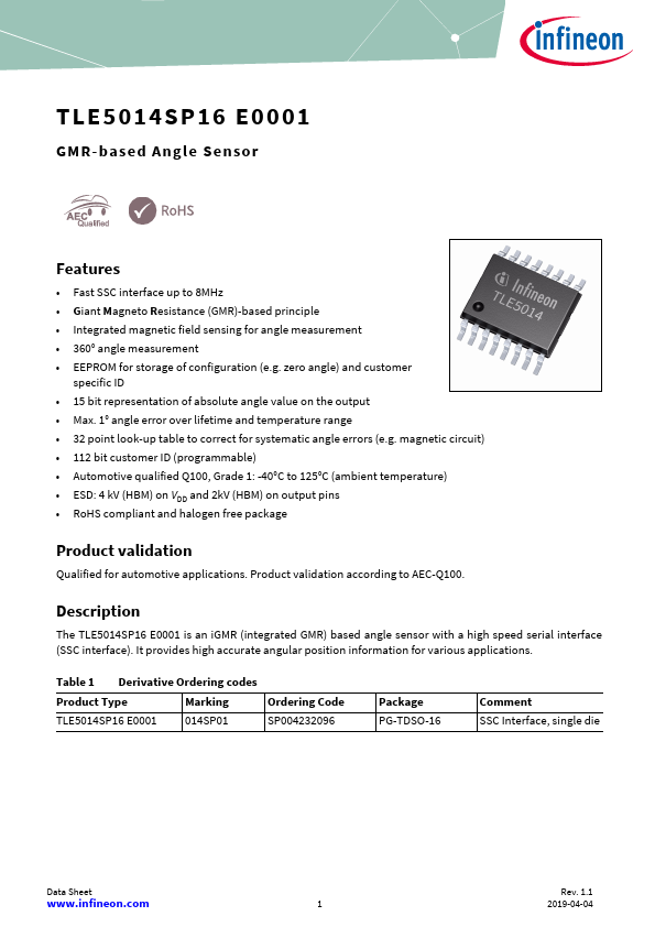 TLE5014SP16E0001