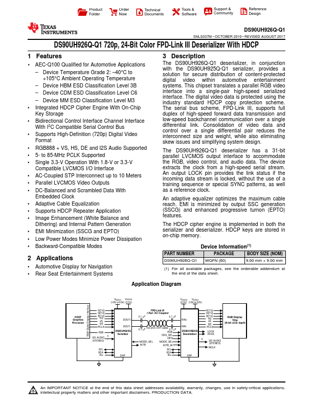 DS90UH926Q-Q1