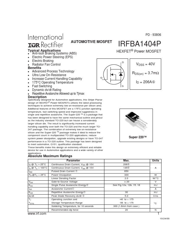 IRFBA1404P