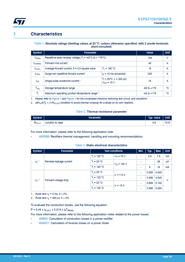 STPST15H100SB-Y