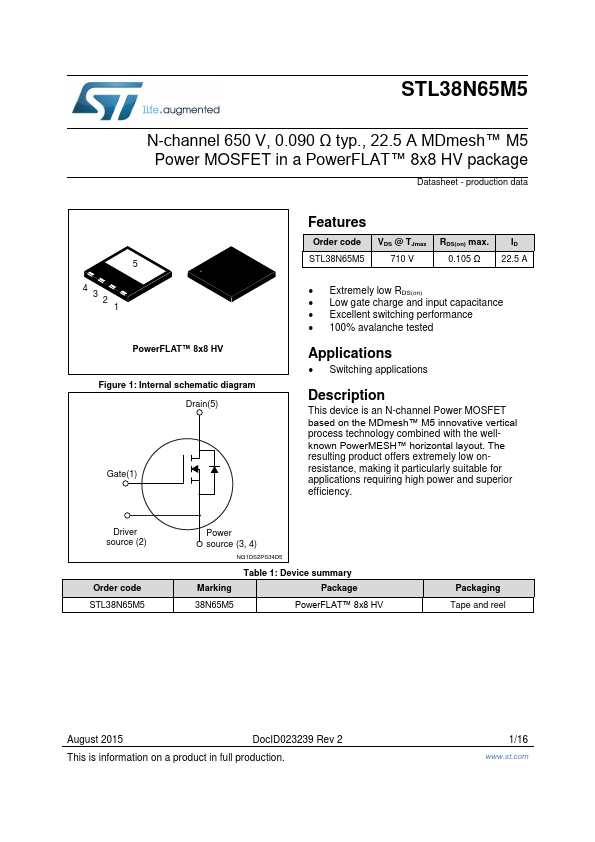 STL38N65M5