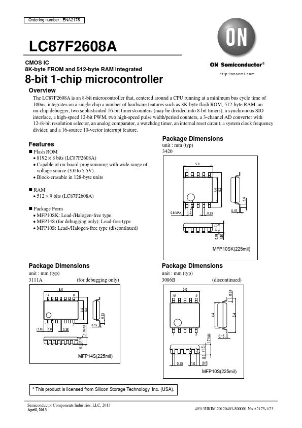 LC87F2608A