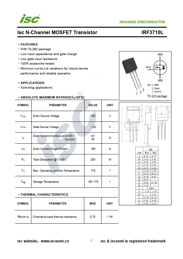 IRF3710L