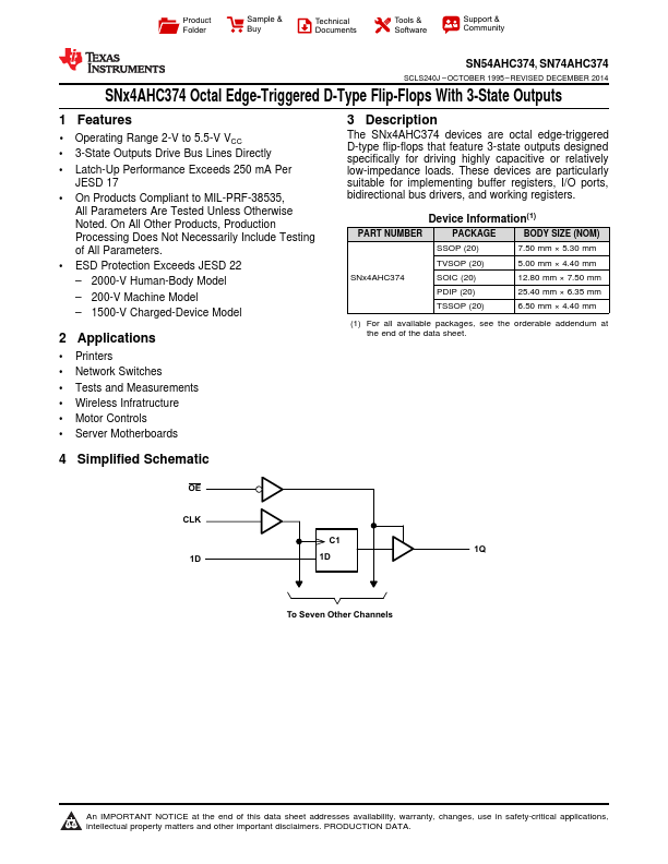 SNJ54AHC374W