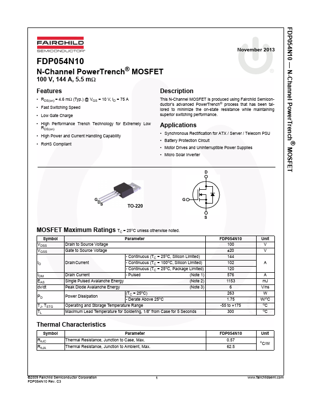 FDP054N10