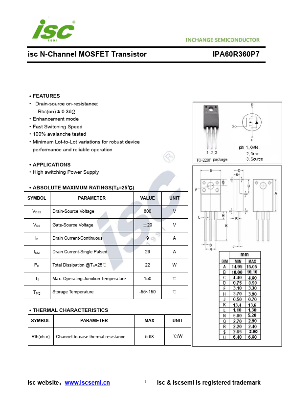 IPA60R360P7