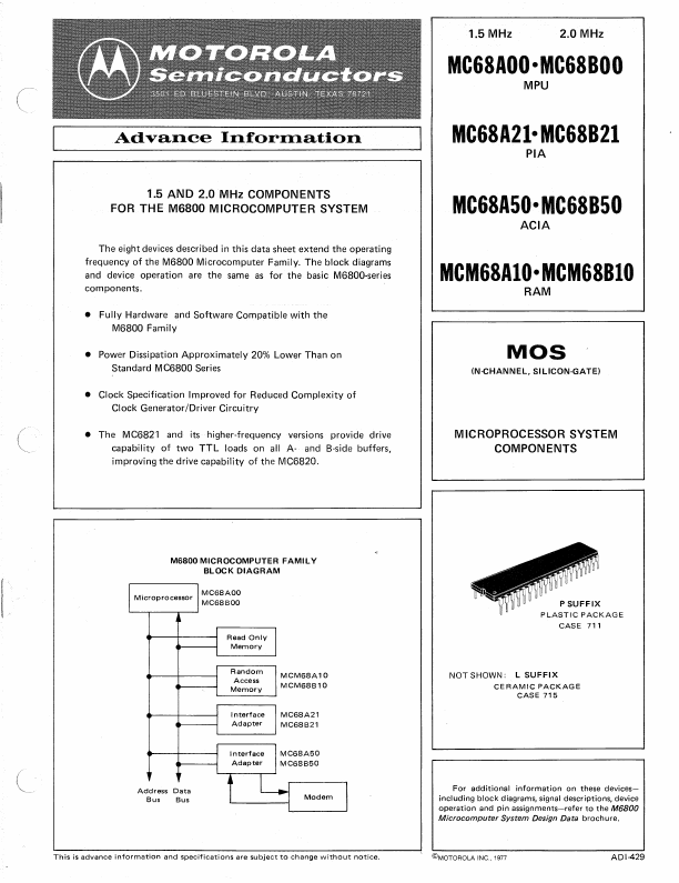 MCM68A10