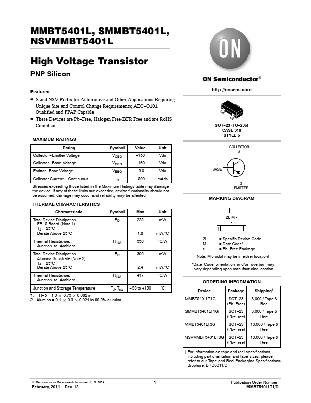 MMBT5401LT1G