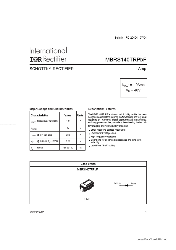 MBRS140TRPBF