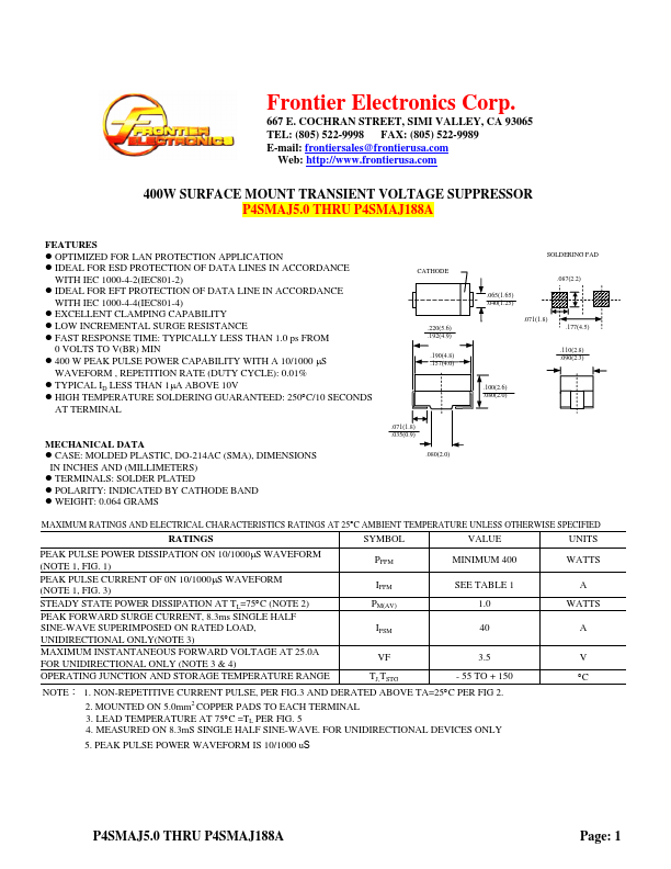 P4SMAJ6.0