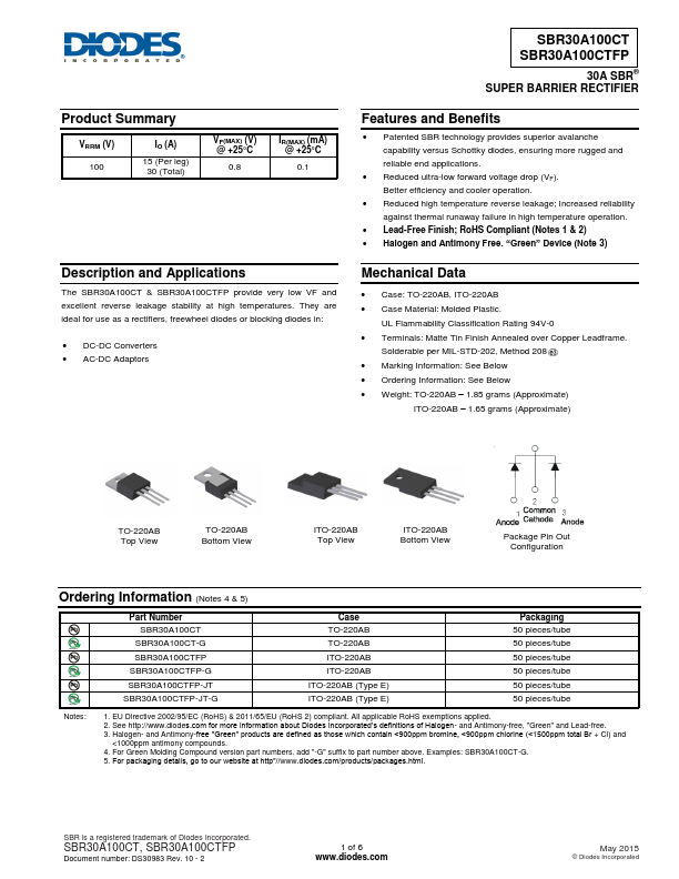 SBR30A100CTFP