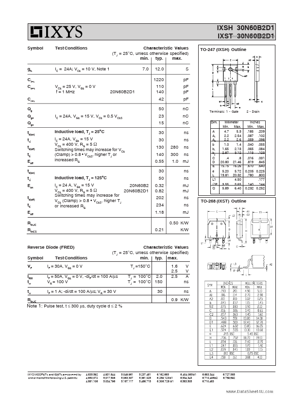 IXST30N60B2D1