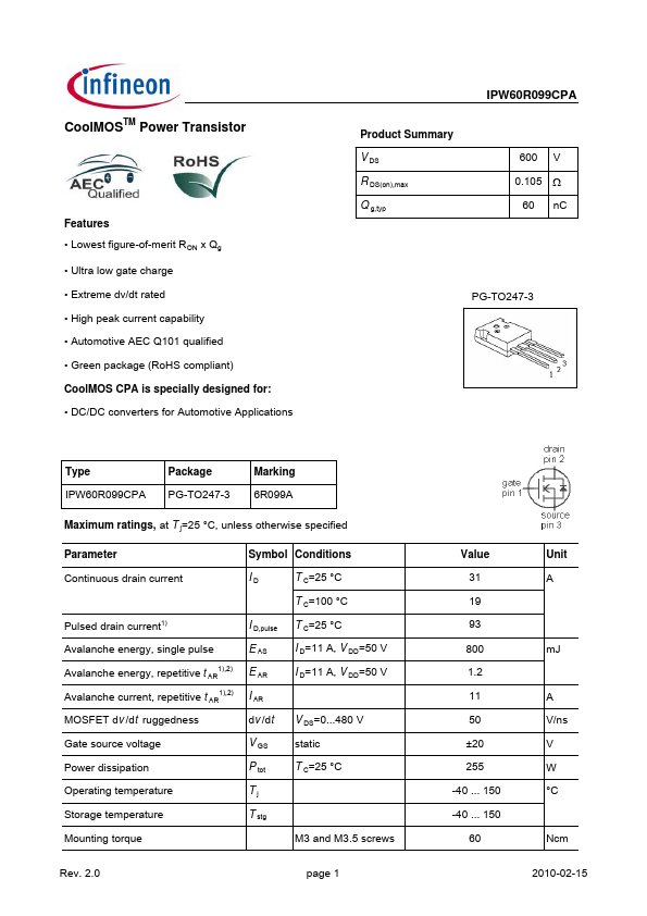 IPW60R099CPA