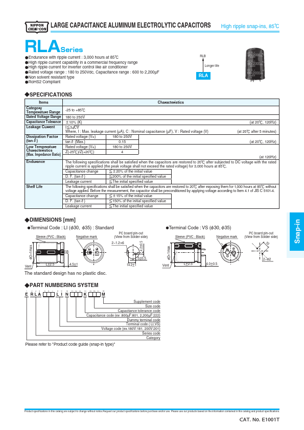 ERLA181LIN152KR50M