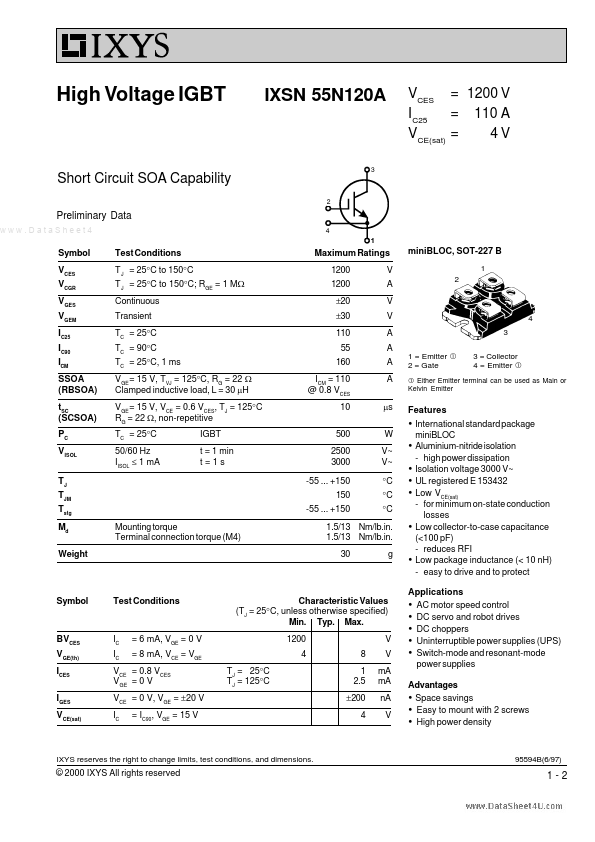 IXSN55N120A