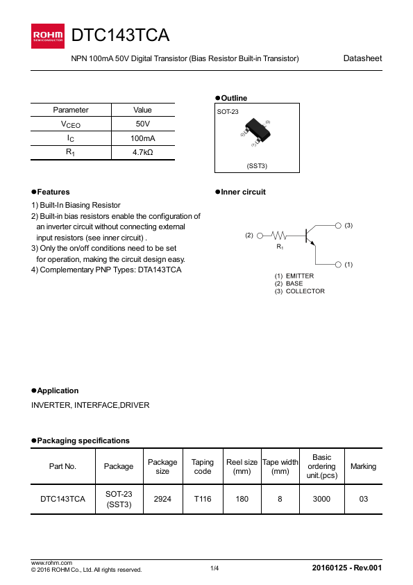 DTC143TCA