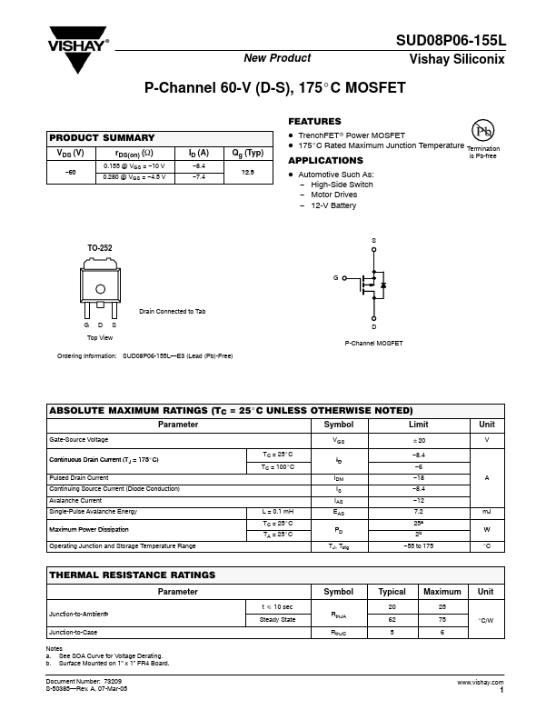 SUD08P06-155L