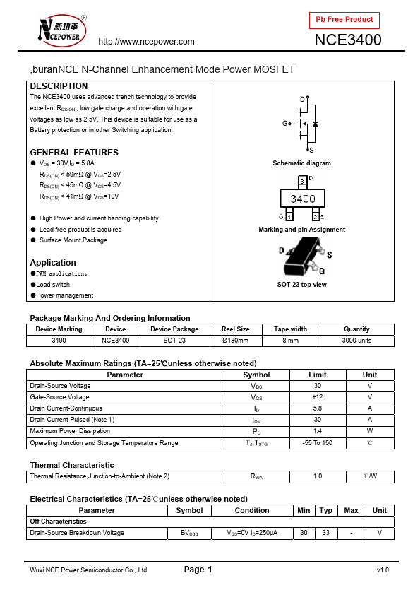 NCE3400