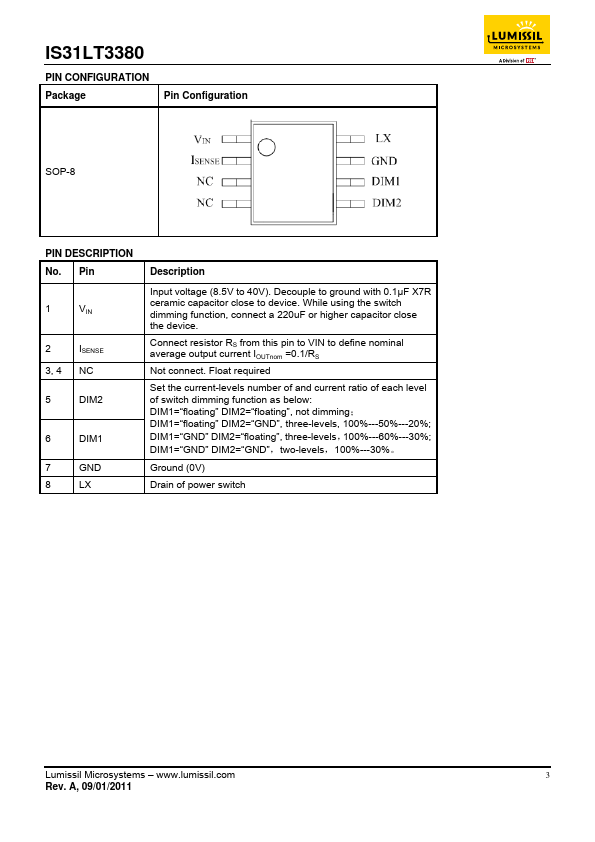 IS31LT3380