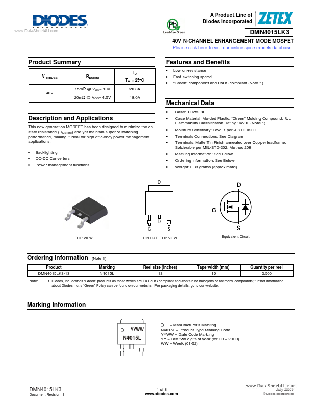 DMN4015LK3