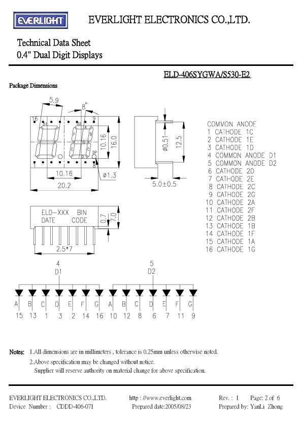 ELD-406SYGWA-S530-E2