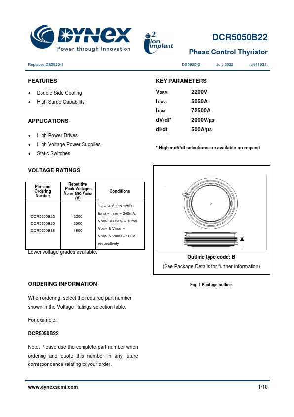 DCR5050B22