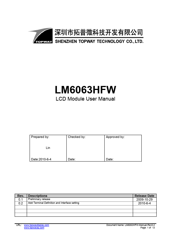 LM6063HFW