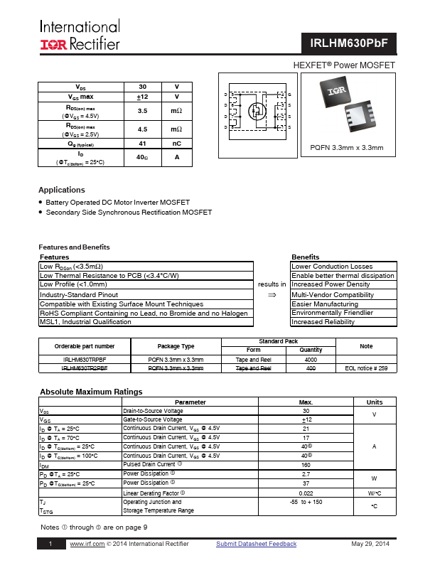 IRLHM630PBF