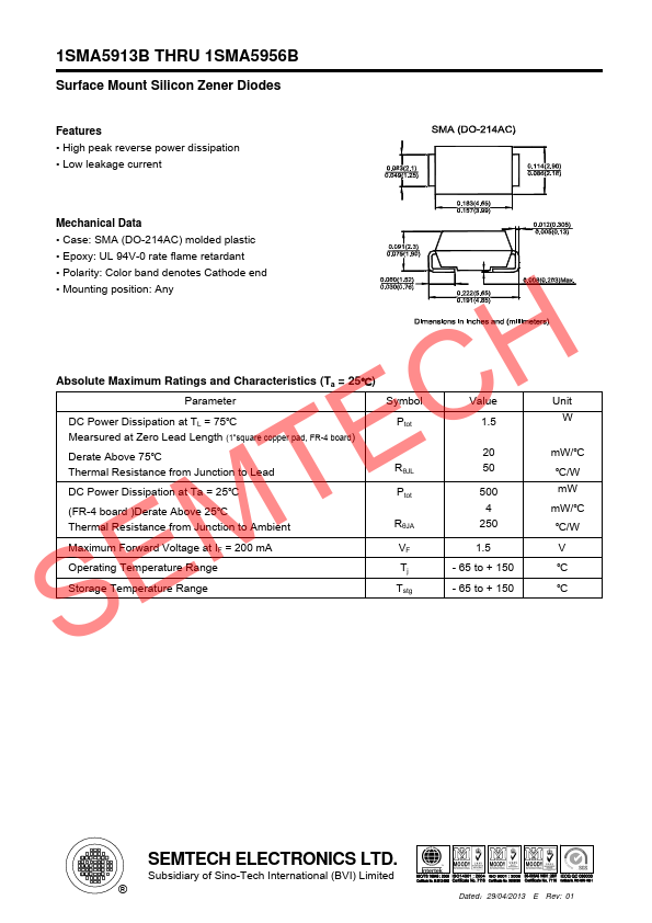 1SMA5956B